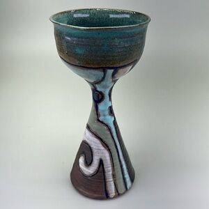 S. Davis Studio Art Pottery Goblet